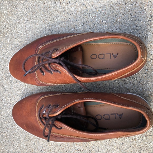 Aldo Men’s Sneakers Cognac color Size 8 - Picture 4 of 7